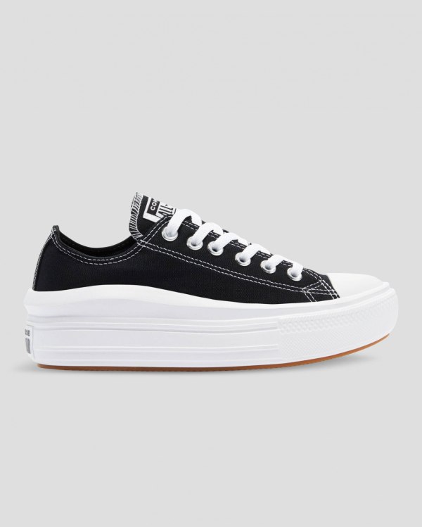 Converse Chuck Taylor Move Platform Sort Sko Danmark - Converse Lave Sneakers Dame - 74925AVYG